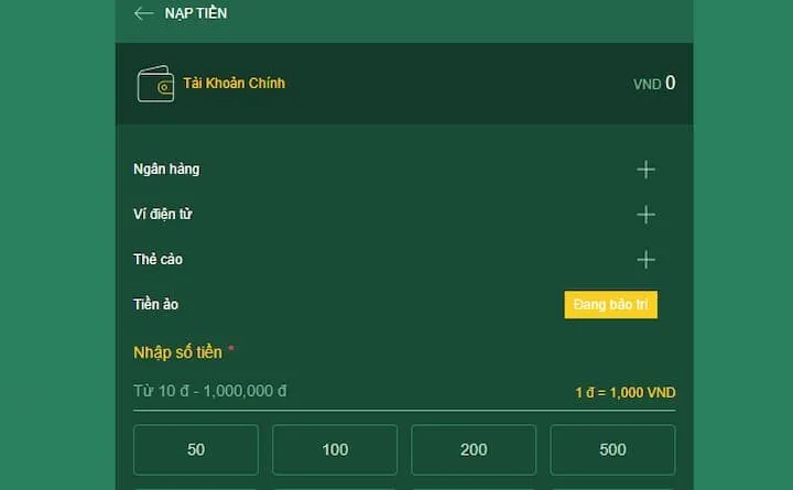 Nạp tiền hb88 an toàn, nhanh chóng 