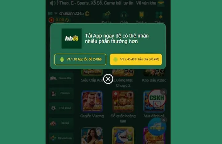 Hướng dẫn đăng ký HB88 trên app điện thoại