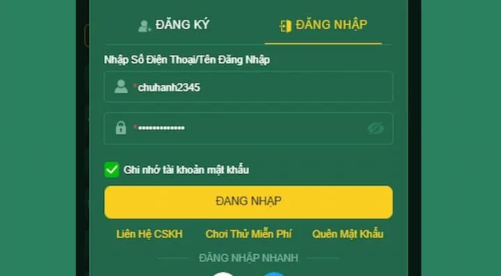 Cách đăng nhập HB88 trực tiếp trên website