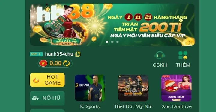 Khuyến mãi hb88 siêu hời, tặng quà liên tục 