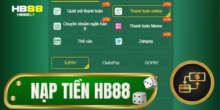 Nạp tiền HB88 | Hướng dẫn gửi tiền vào tài khoản an toàn